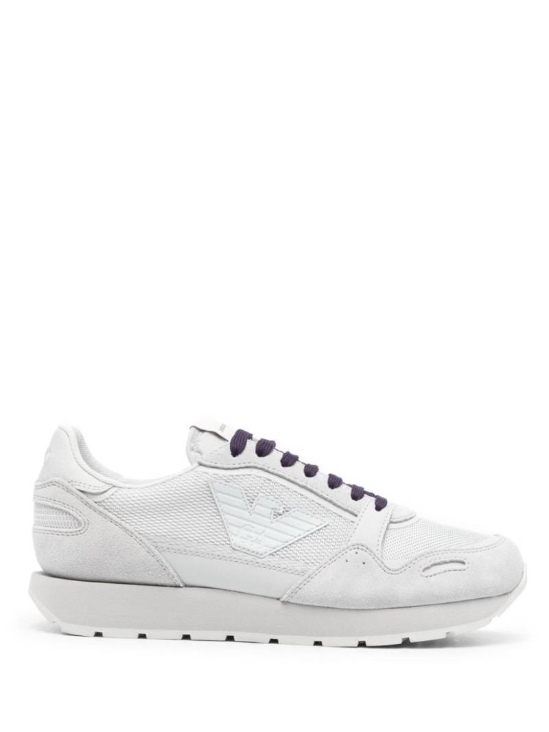 Emporio Armani Mesh-Sneakers mit Wildledereinsätzen - Grau von Emporio Armani