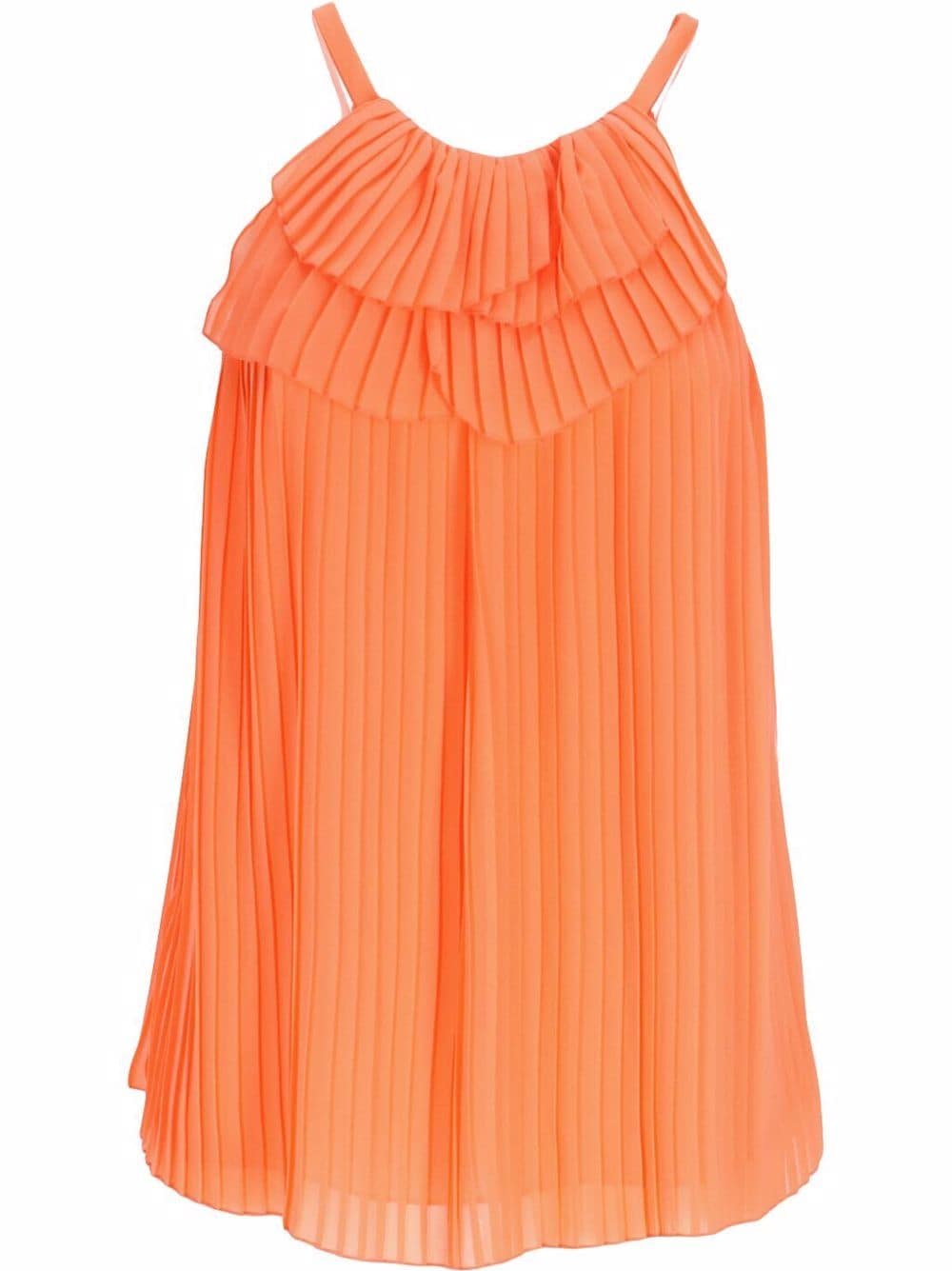 Emporio Armani Neckholder-Bluse mit Falten - Orange von Emporio Armani