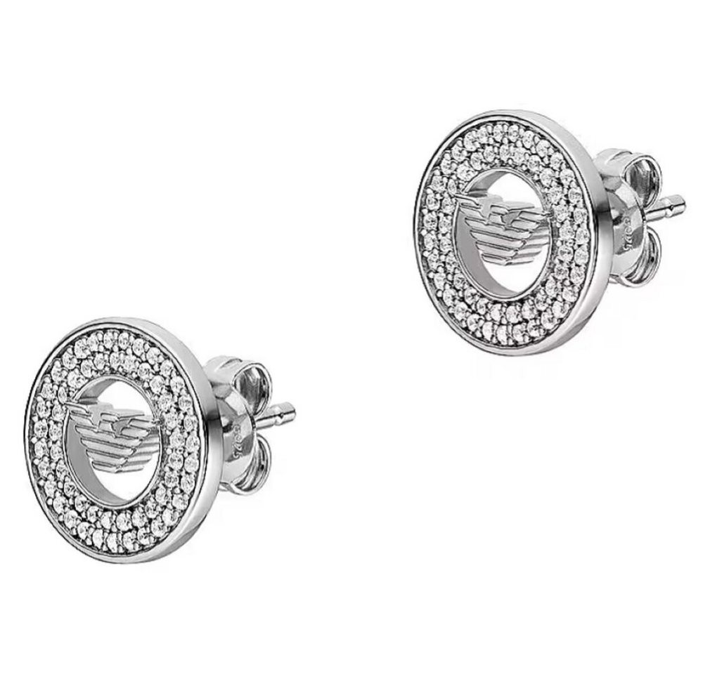 Emporio Armani Ohrring-Set Modische Silberohrringe mit Kristallen EG3587040 von Emporio Armani