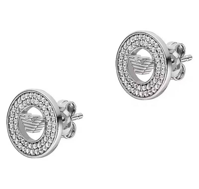 Emporio Armani Ohrring-Set Modische Silberohrringe mit Kristallen EG3587040 von Emporio Armani