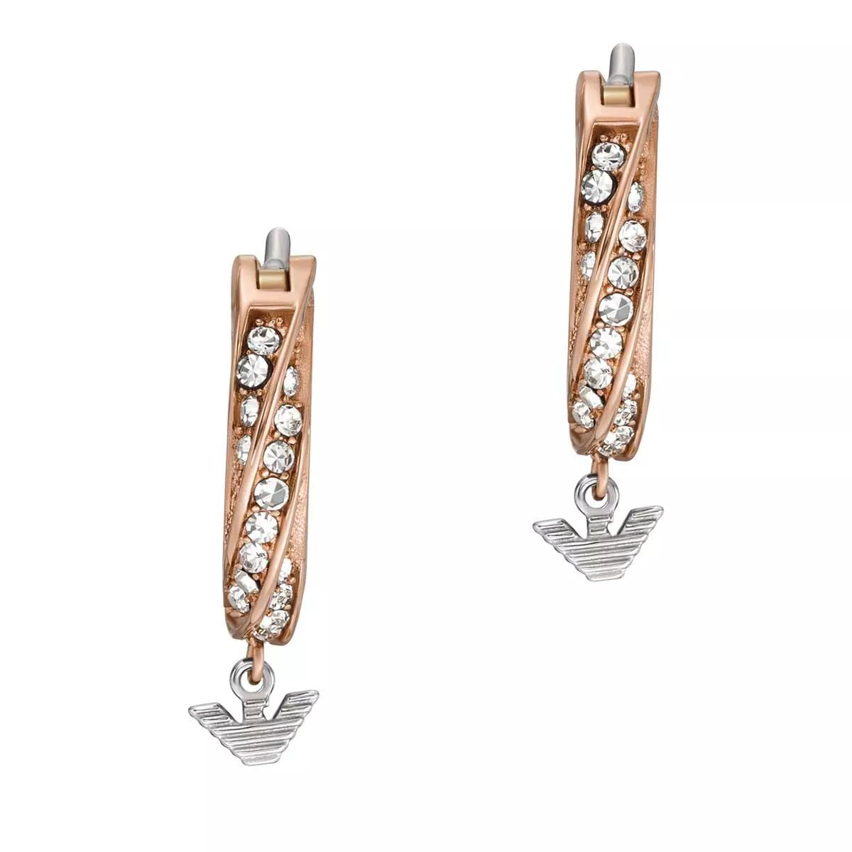 Emporio Armani Ohrringe - Stainless Steel Hoop Earrings - Gr. unisize - in Gold - für Damen von Emporio Armani