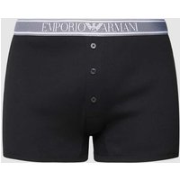 Emporio Armani Pants mit Feinripp in Black, Größe M von Emporio Armani