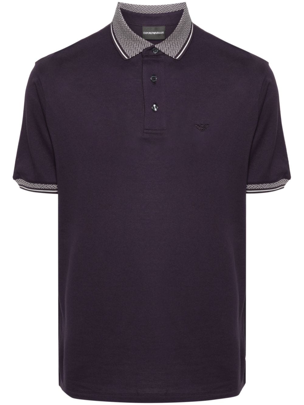 Emporio Armani Pikee-Poloshirt mit Logo-Stickerei - Violett von Emporio Armani