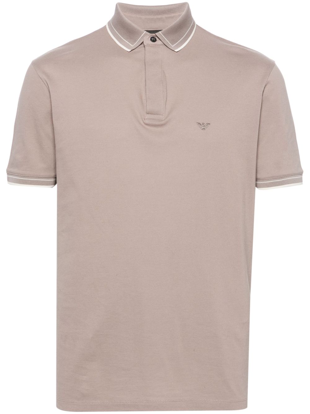 Emporio Armani Poloshirt mit Logo-Stickerei - Nude von Emporio Armani