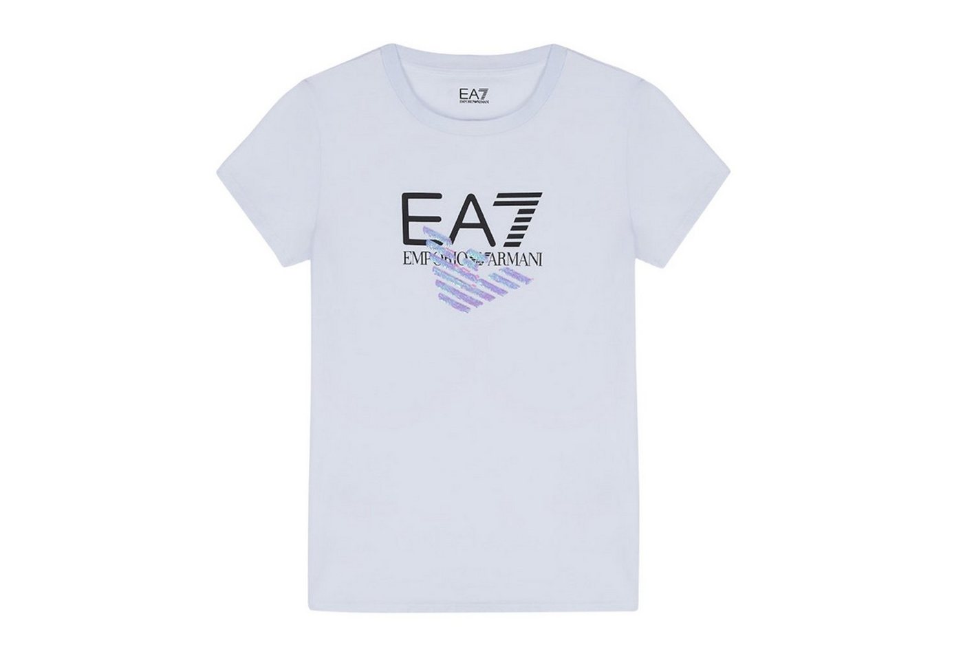 Emporio Armani Print-Shirt EA7 Emporio Armani Kids T-Shirt weiß mit Adler Logoprint von Emporio Armani