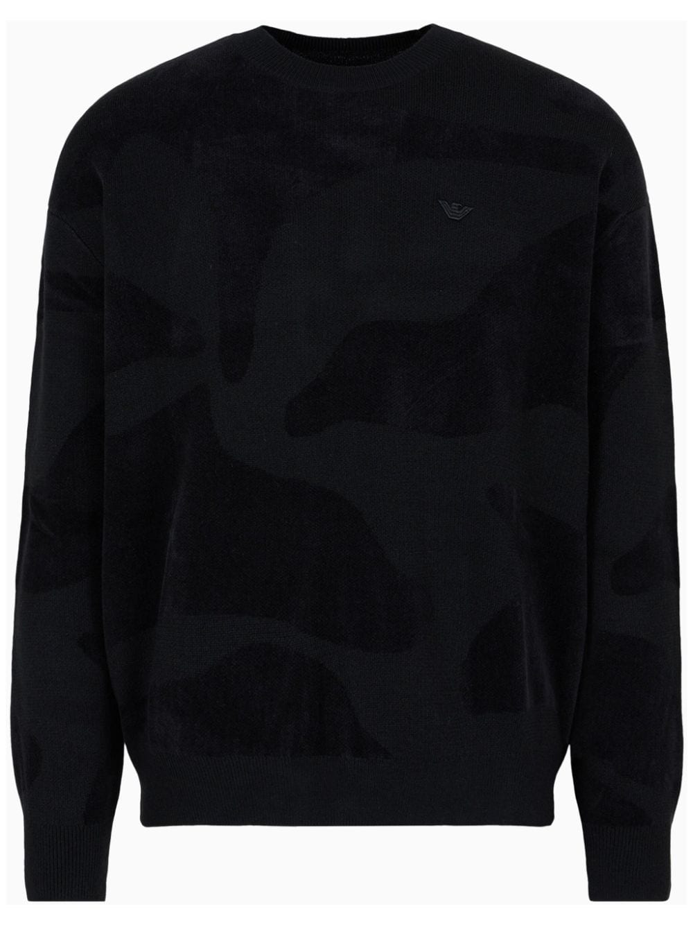 Emporio Armani Pullover mit Camouflagemuster - Schwarz von Emporio Armani