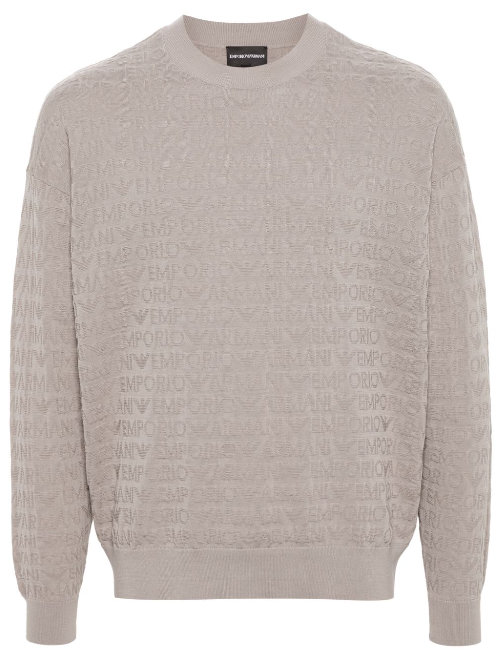 Emporio Armani Pullover mit Jacquard-Logo - Grau von Emporio Armani