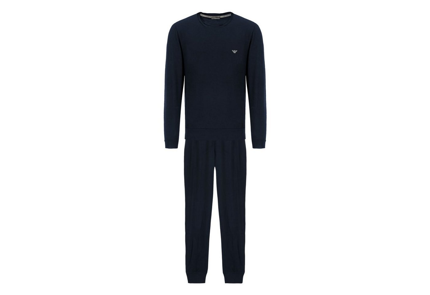 Emporio Armani Pyjama Loungewear Stretch Cotton (2 tlg) mit Eagle-Logo auf der linken Brust von Emporio Armani