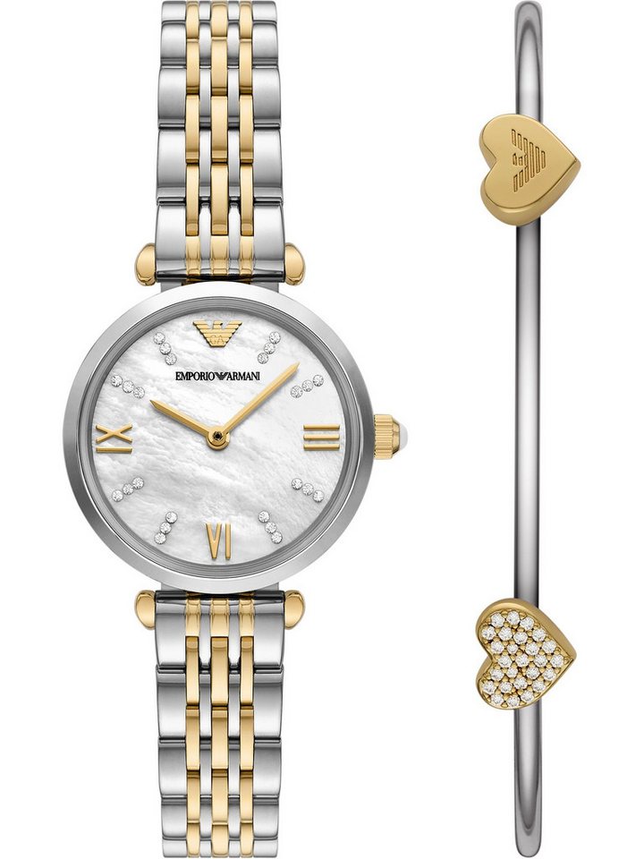 Emporio Armani Quarzuhr Emporio Armani Damen-Uhren-Sets Analog Quarz, Klassikuhr Emporio Armani Quarzuhr Emporio Armani Damen-Uhren-Sets Analog Quarz, Klassikuhr von Emporio Armani