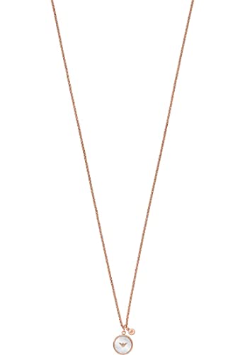 Emporio Armani Halskette Für Frauen Sentimental, Gesamtlänge:450+70mm Verstellbare Kette Größe Des Anhängers: 17X15mm Rose Gold Edelstahl Halskette, EGS2862221 von Emporio Armani