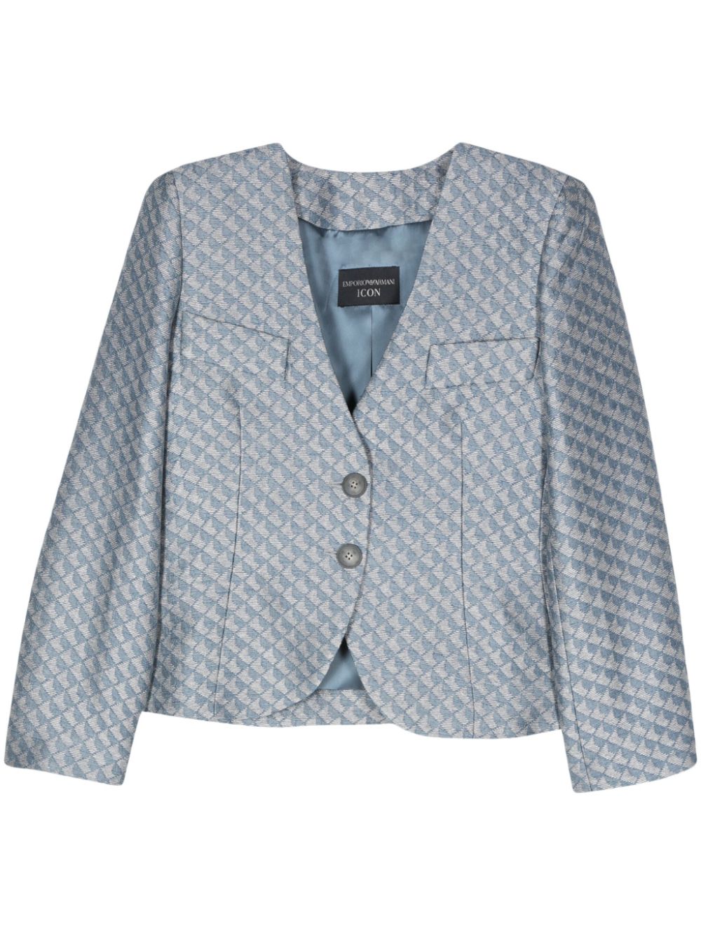 Emporio Armani Sakko mit Jacquardmuster - Blau von Emporio Armani