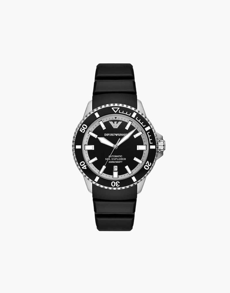 Emporio Armani - Sea Explorer - Herrenuhr aus Edelstahl in Schwarz mit Automatikwerk, AR60078 Emporio Armani - Sea Explorer - Herrenuhr aus Edelstahl in Schwarz mit Automatikwerk, AR60078 von Emporio Armani