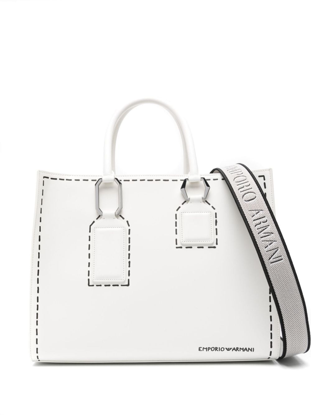 Emporio Armani Shopper mit Trompe-l'oeil-Print - Weiß von Emporio Armani