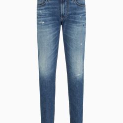 Emporio Armani Slim Fit Denim Jeans - Denim Blau von Emporio Armani
