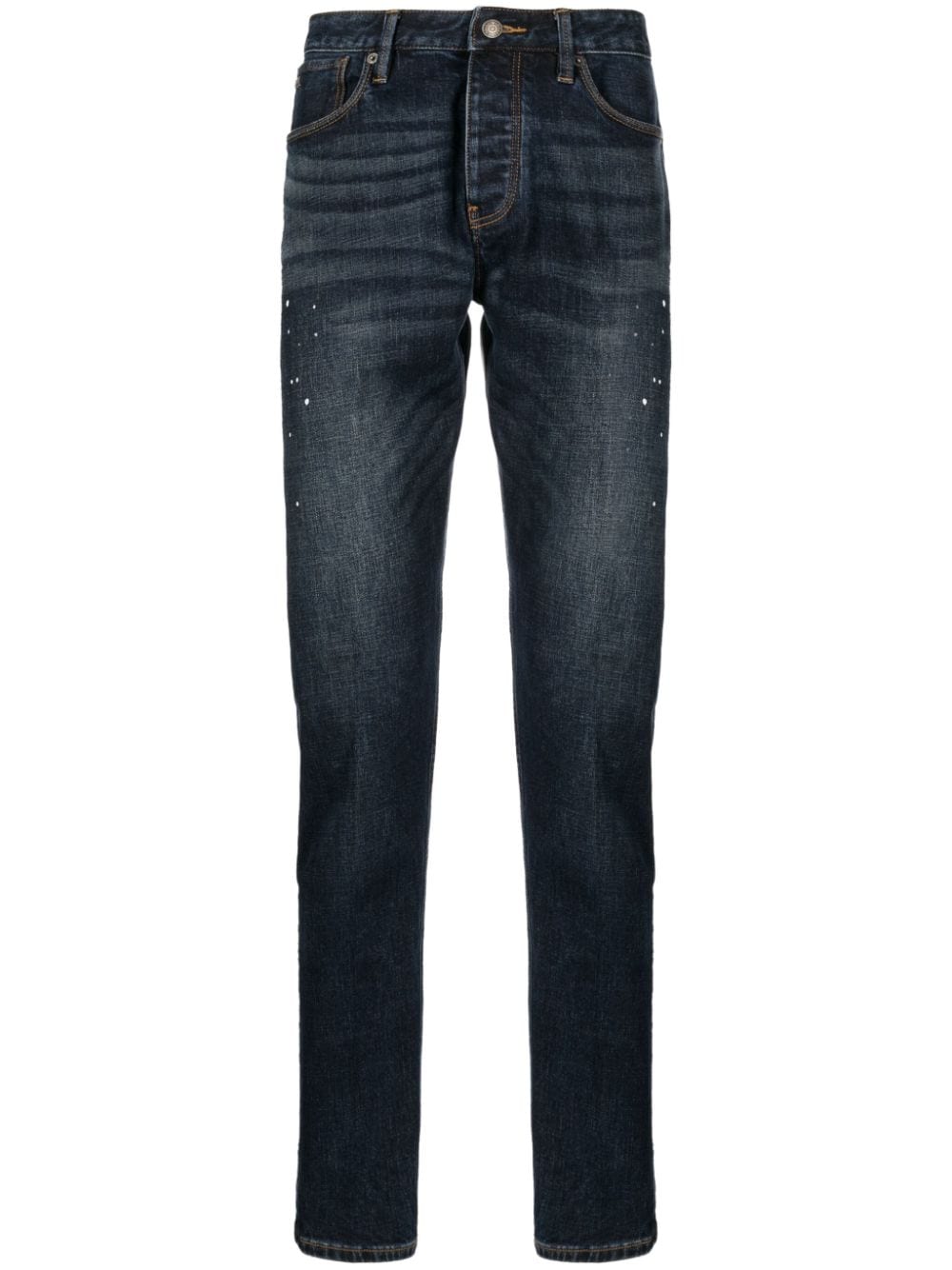 Emporio Armani Slim-Fit-Jeans mit Farbklecksen - Blau von Emporio Armani