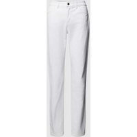 Emporio Armani Slim Fit Jeans mit Knopfverschluss in Weiss, Größe 27 von Emporio Armani