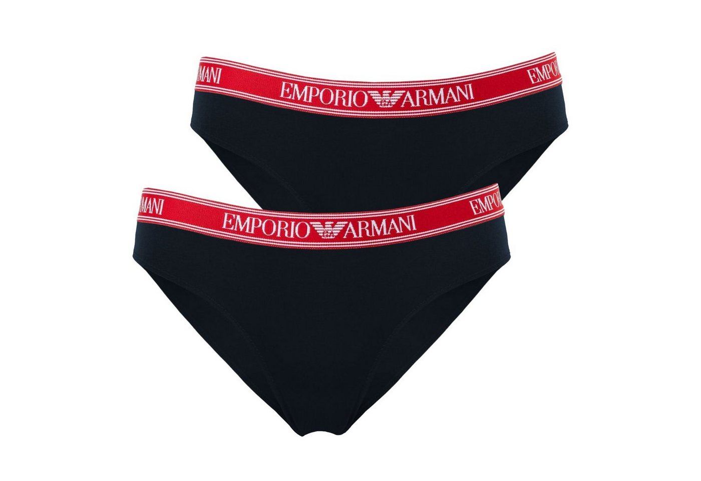 Emporio Armani Slip 2er Pack Brief Stretch Cotton mit umlaufenden Markenschriftzug an Bund von Emporio Armani