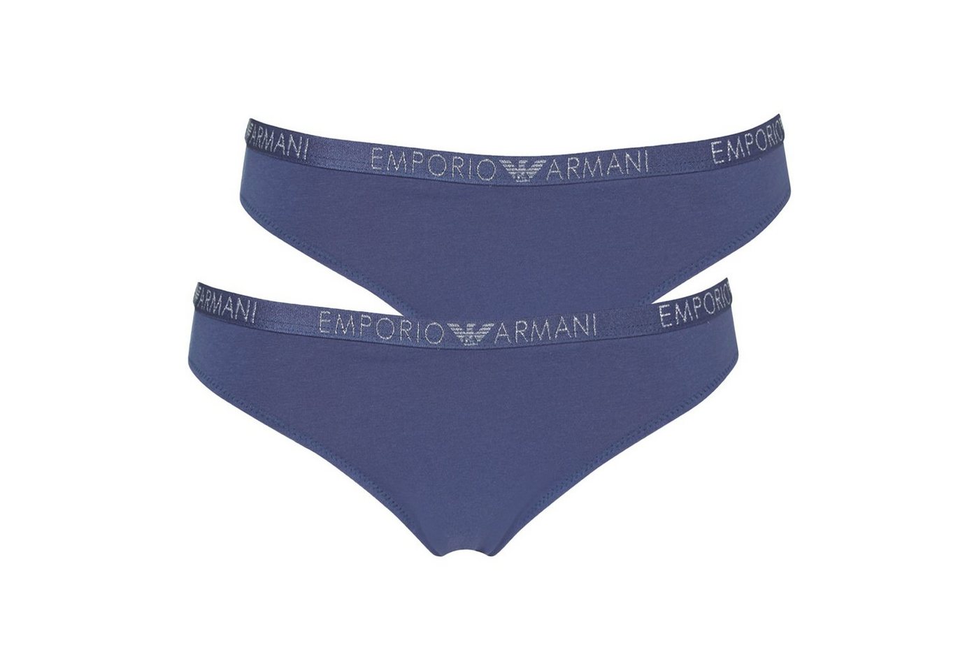 Emporio Armani Slip Brief Stretch Cotton (2-St) mit umlaufendem Markenschriftzug in metallischem Glanz von Emporio Armani