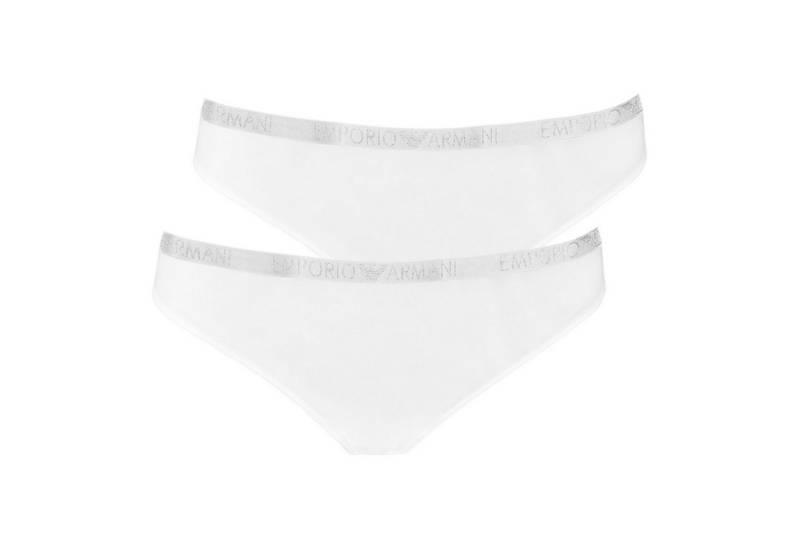 Emporio Armani Slip Brief Stretch Cotton (2-St) mit umlaufendem Markenschriftzug in metallischem Glanz von Emporio Armani