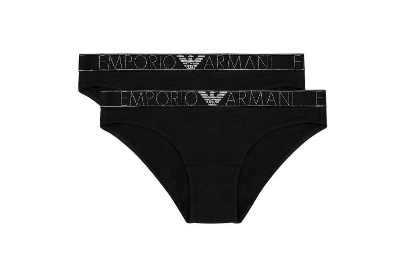 Emporio Armani Slip Brief Stretch Cotton (2-St., enthält 2 gleichfarbige Slips) mit umlaufendem Markenschriftzug von Emporio Armani