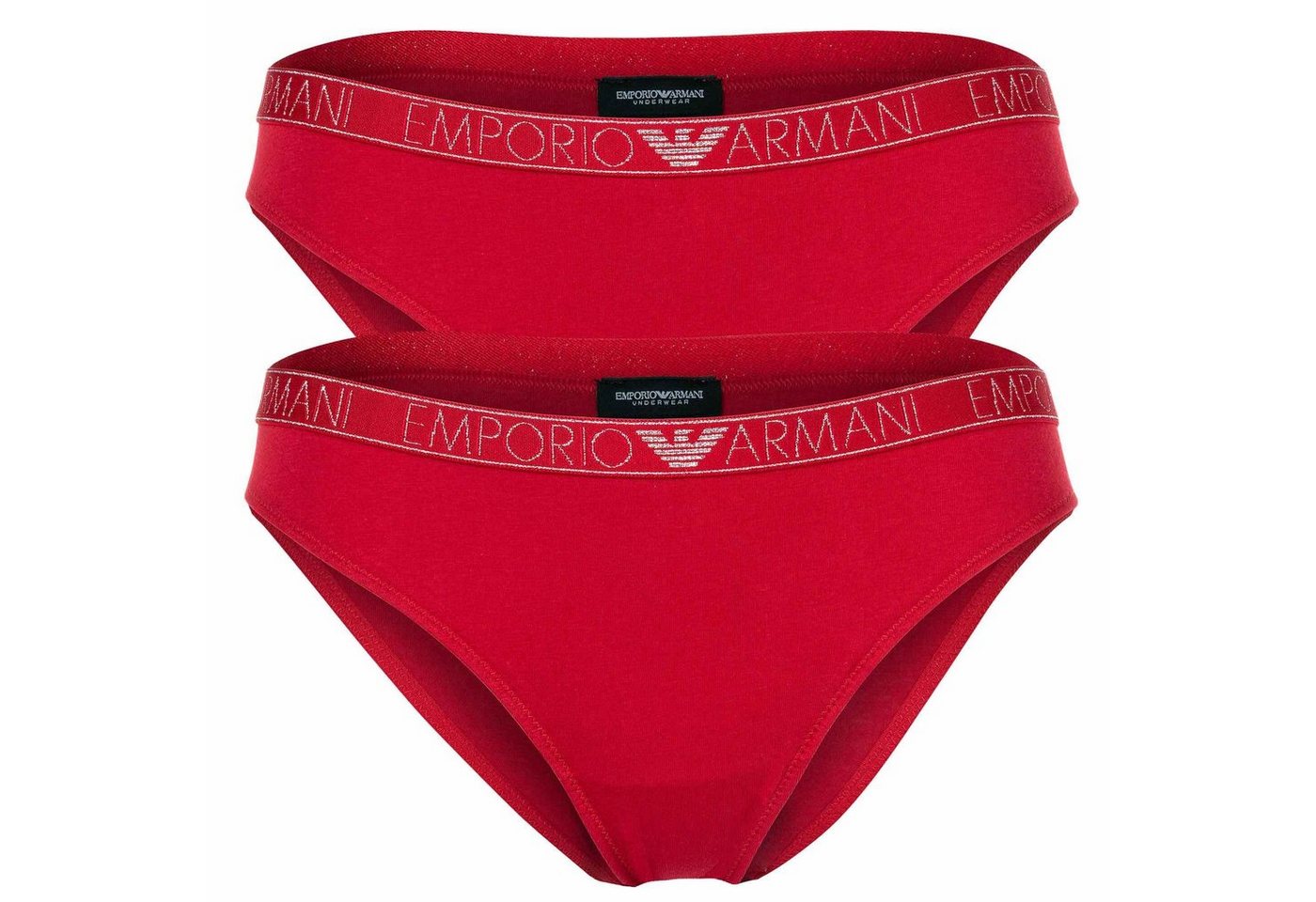 Emporio Armani Slip Damen Brazilian Slip, 2er Pack - ESSENTIAL STUDS von Emporio Armani