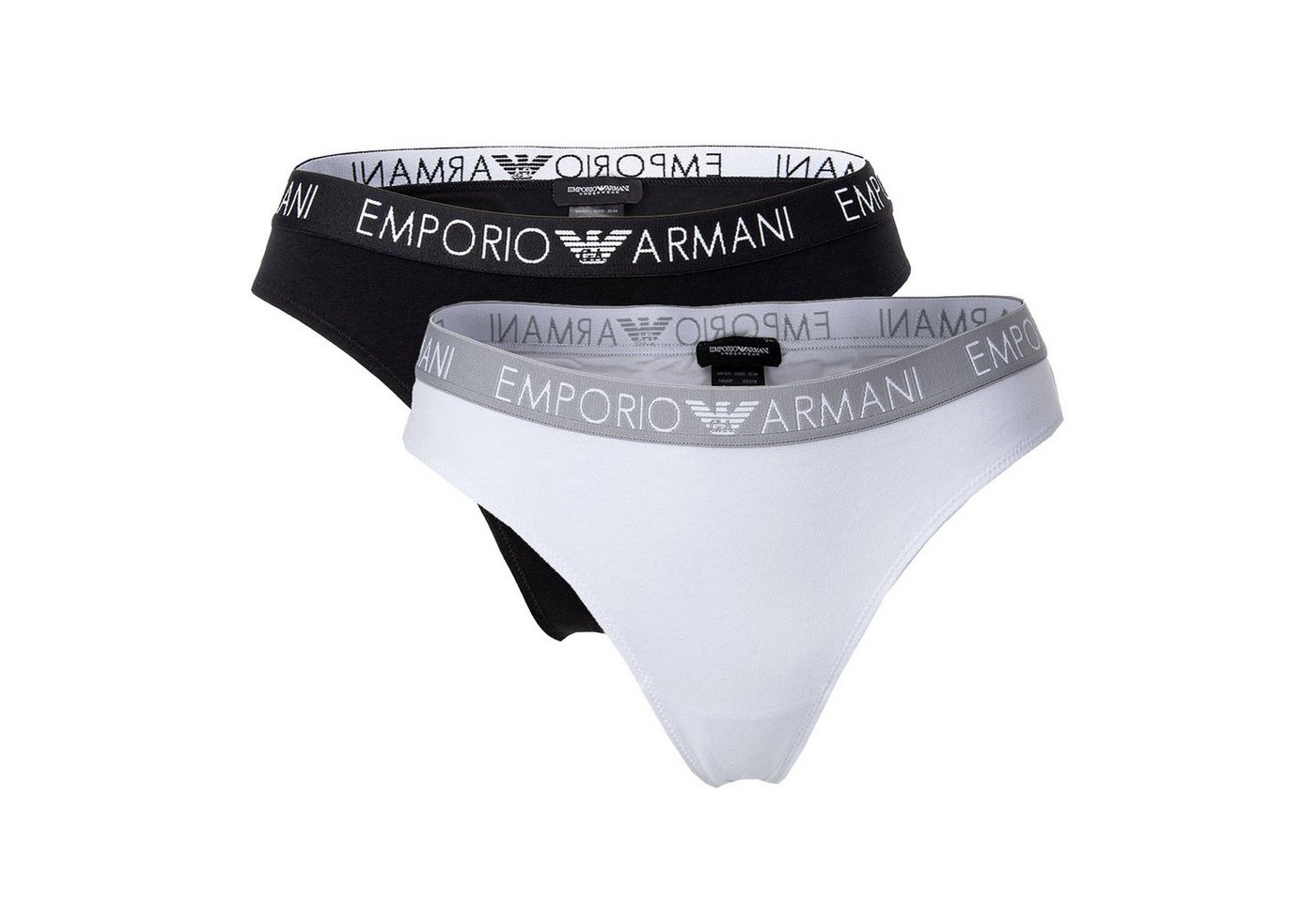 Emporio Armani Slip Damen Thongs 2er Pack - Slips, Stretch Cotton von Emporio Armani