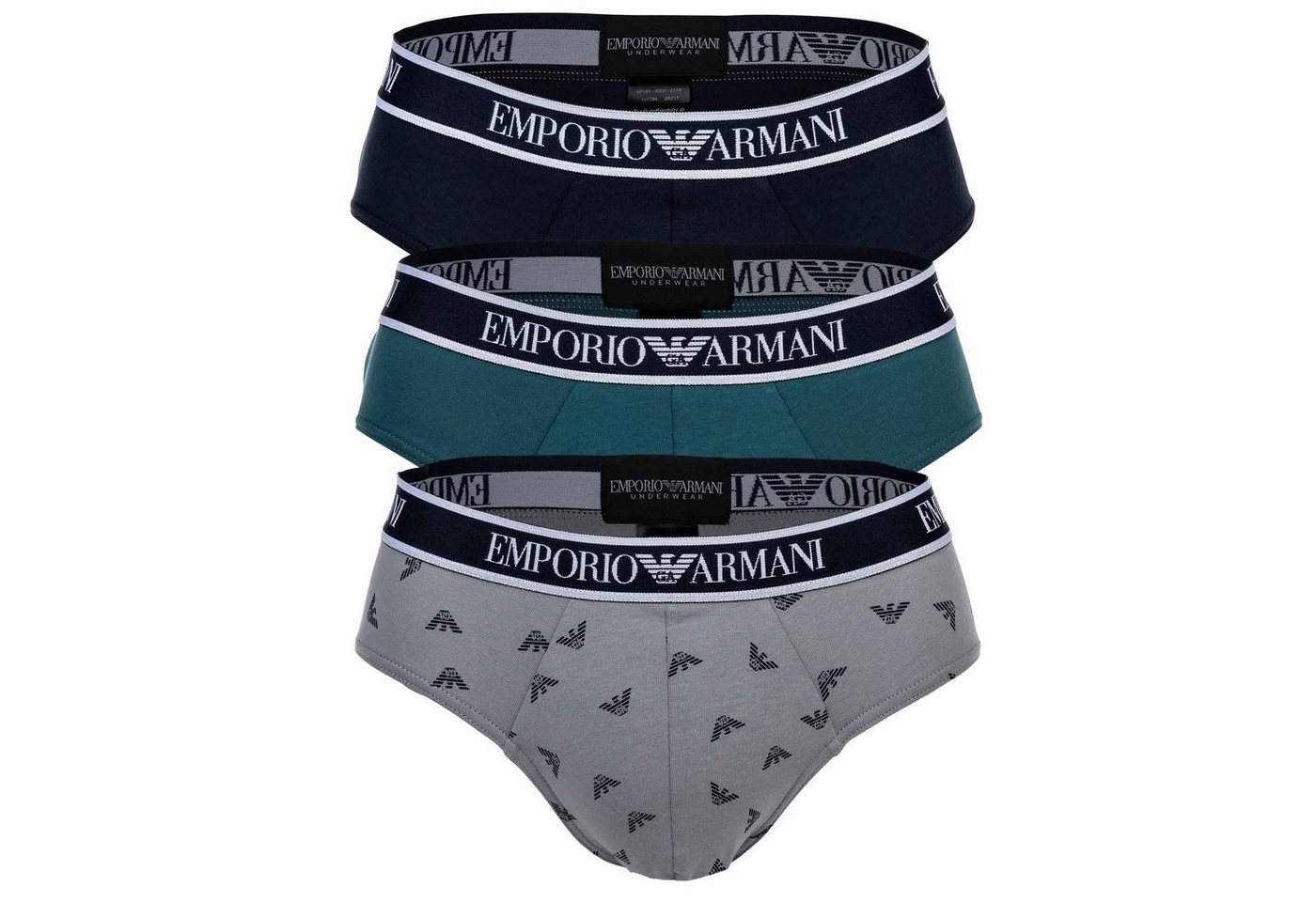 Emporio Armani Slip Herren Slips 3er Pack - CORE LOGOBAND, Briefs von Emporio Armani