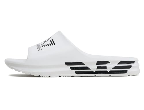 Emporio Armani Slipper Uomo EA7 White/Black US23EA16 XBP008 41 von Emporio Armani