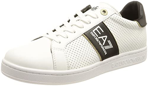 Emporio Armani Sneaker EA7 Pelle White/Black/Gold Unisex US22EA17 X8X102 43 1/3 von Emporio Armani