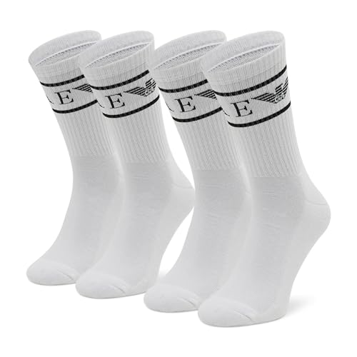 Emporio Armani Socken Socken Herren 303122 2R300, 2er Pack, Bi-Pack (Weiß, 43-46), Weiß, L von Emporio Armani