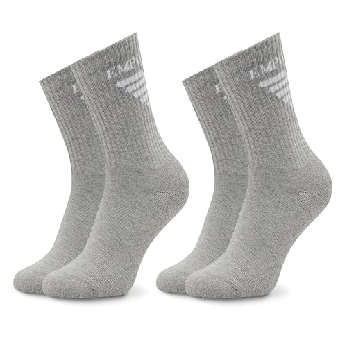 Emporio Armani Socks Herren Socken 292303 2F258, 2er Pack, Bi-Pack, grau, 39-42 von Emporio Armani