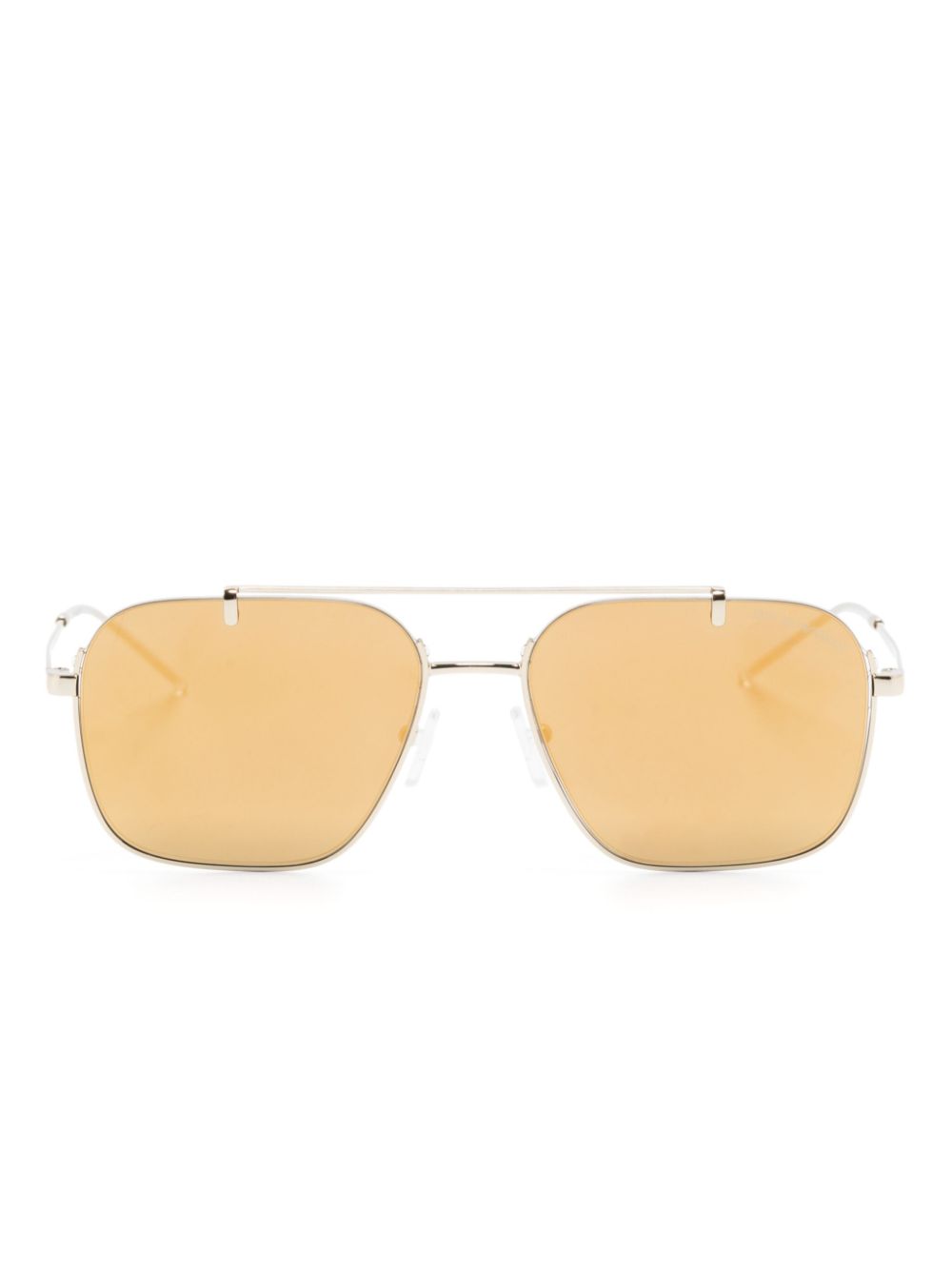 Emporio Armani Sonnenbrille mit eckigem Gestell - Gold von Emporio Armani