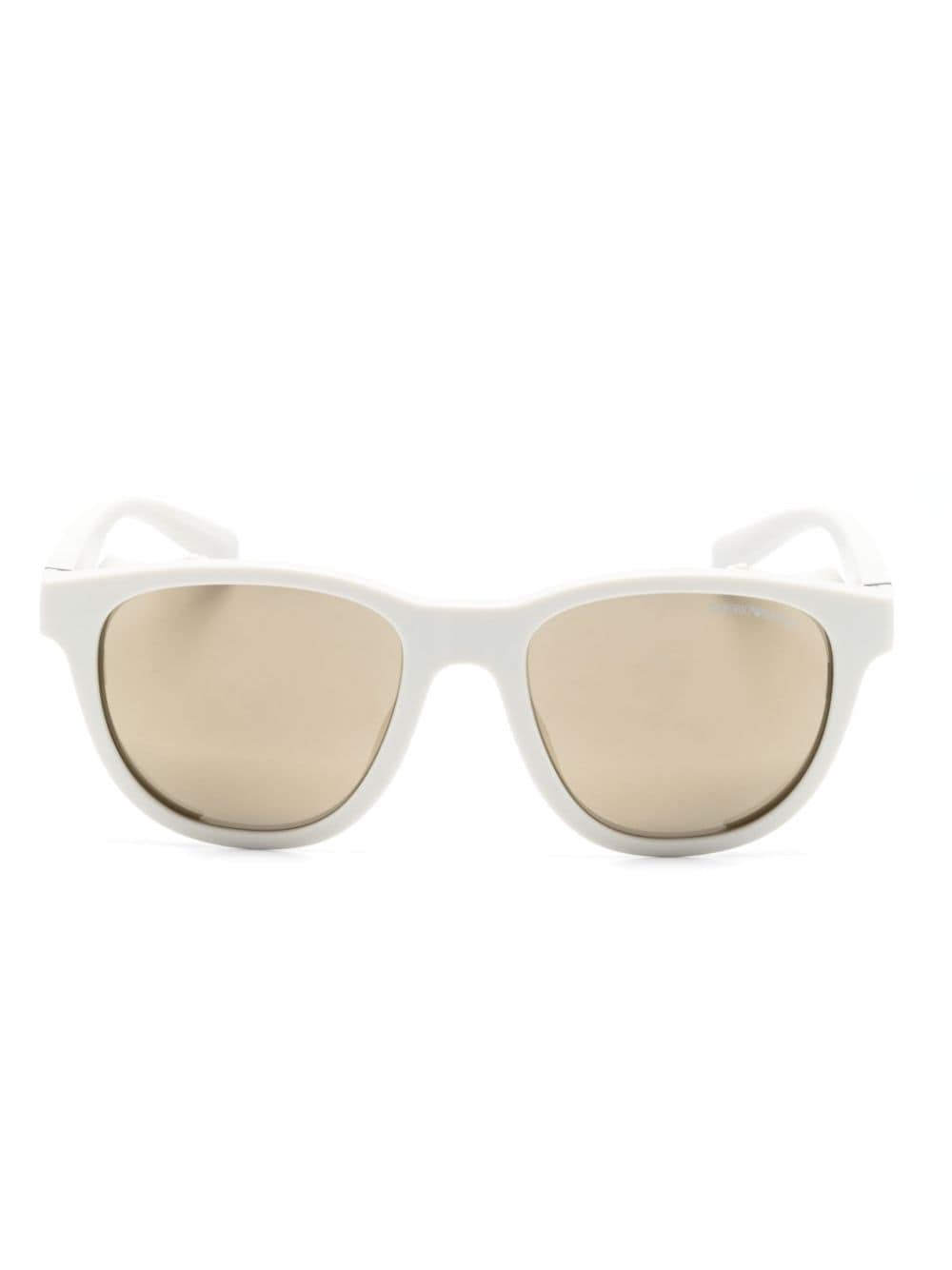 Emporio Armani Sonnenbrille mit ovalem Gestell - Weiß von Emporio Armani