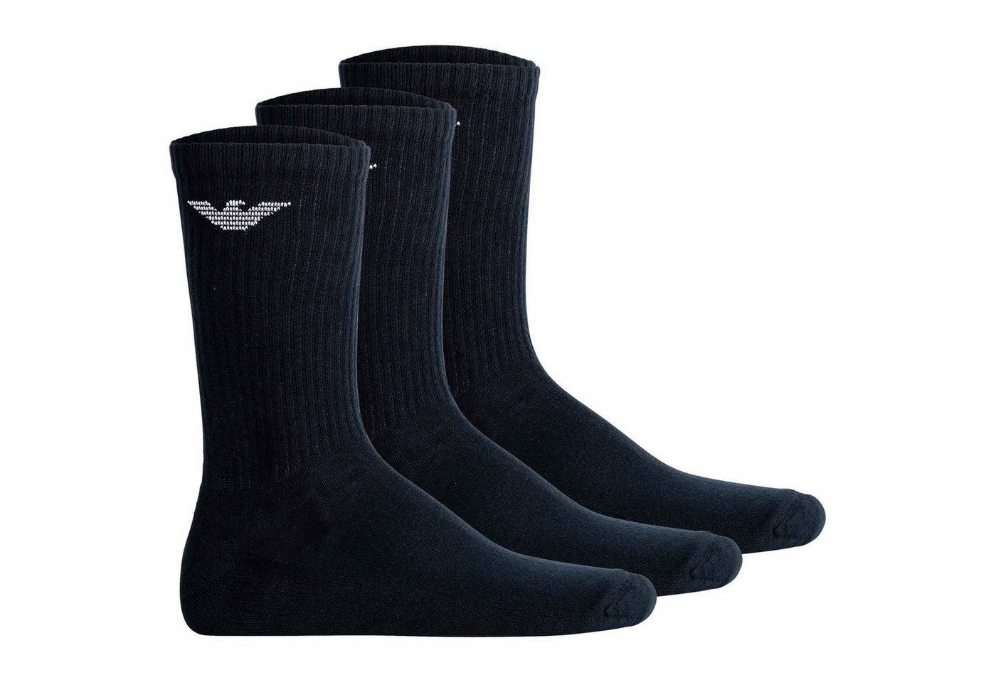 Emporio Armani Sportsocken Herren Socken 3er Pack Baumwolle SPORTY SPONGE (Packung, 3er Pack) von Emporio Armani