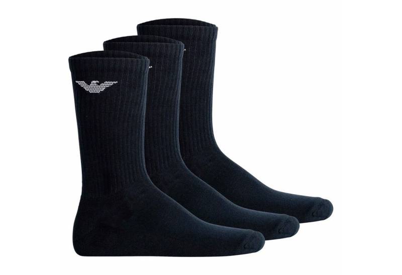 Emporio Armani Sportsocken Herren Socken 3er Pack Baumwolle SPORTY SPONGE (Packung, 3er Pack) von Emporio Armani