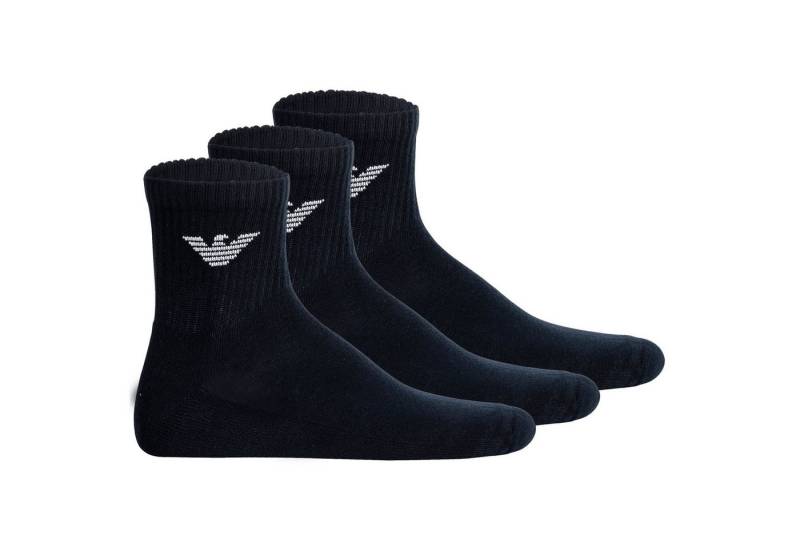 Emporio Armani Sportsocken Herren Socken 3er Pack Baumwolle SPORTY SPONGE (Packung, 3er Pack) von Emporio Armani