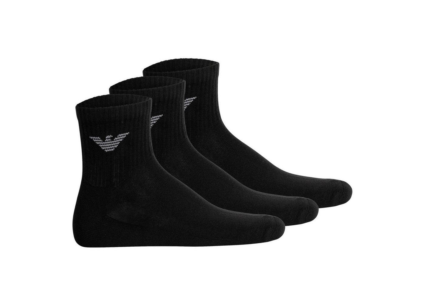 Emporio Armani Sportsocken Herren Socken 3er Pack Baumwolle SPORTY SPONGE (Packung, 3er Pack) von Emporio Armani