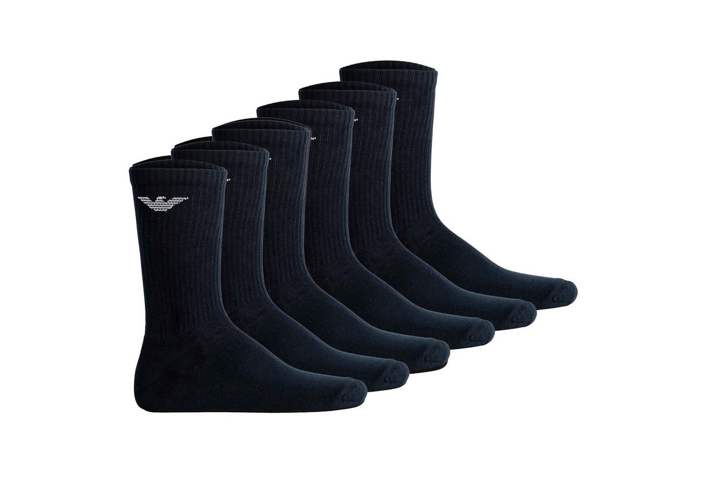 Emporio Armani Sportsocken Herren Socken 6er Pack Baumwolle SPORTY SPONGE 6P (Packung, 6er Pack) von Emporio Armani
