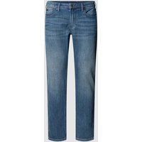 Emporio Armani Straight Leg Jeans im 5-Pocket-Design in Hellblau, Größe 30/32 von Emporio Armani