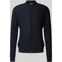 Emporio Armani Strickjacke mit Reißverschluss in Marine, Größe XXL von Emporio Armani