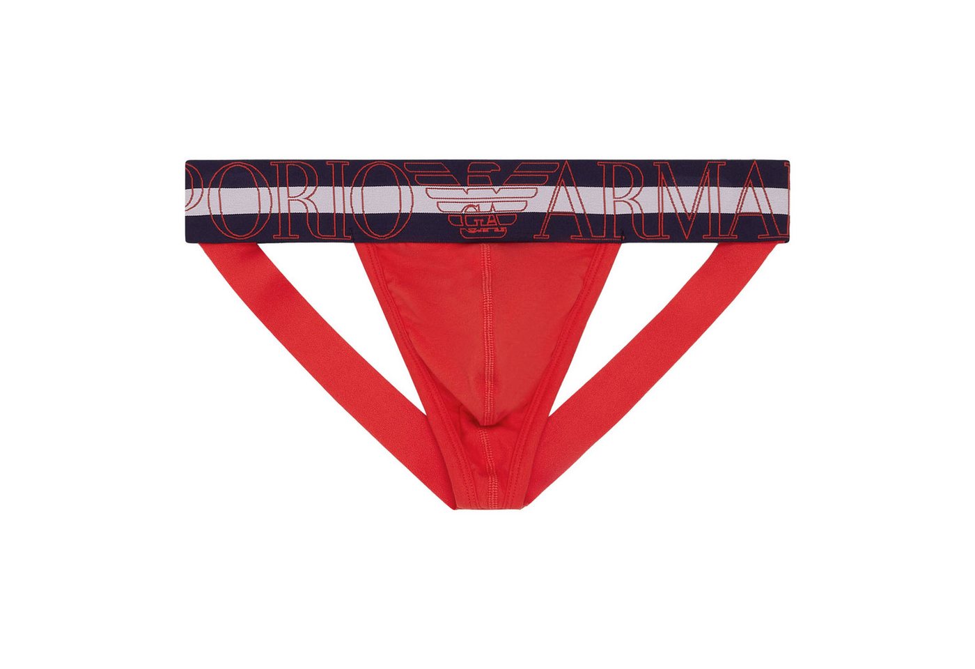 Emporio Armani String Jockstrap Stretch Cotton Megalogo (1-St) mit zweifarbigem Bund von Emporio Armani