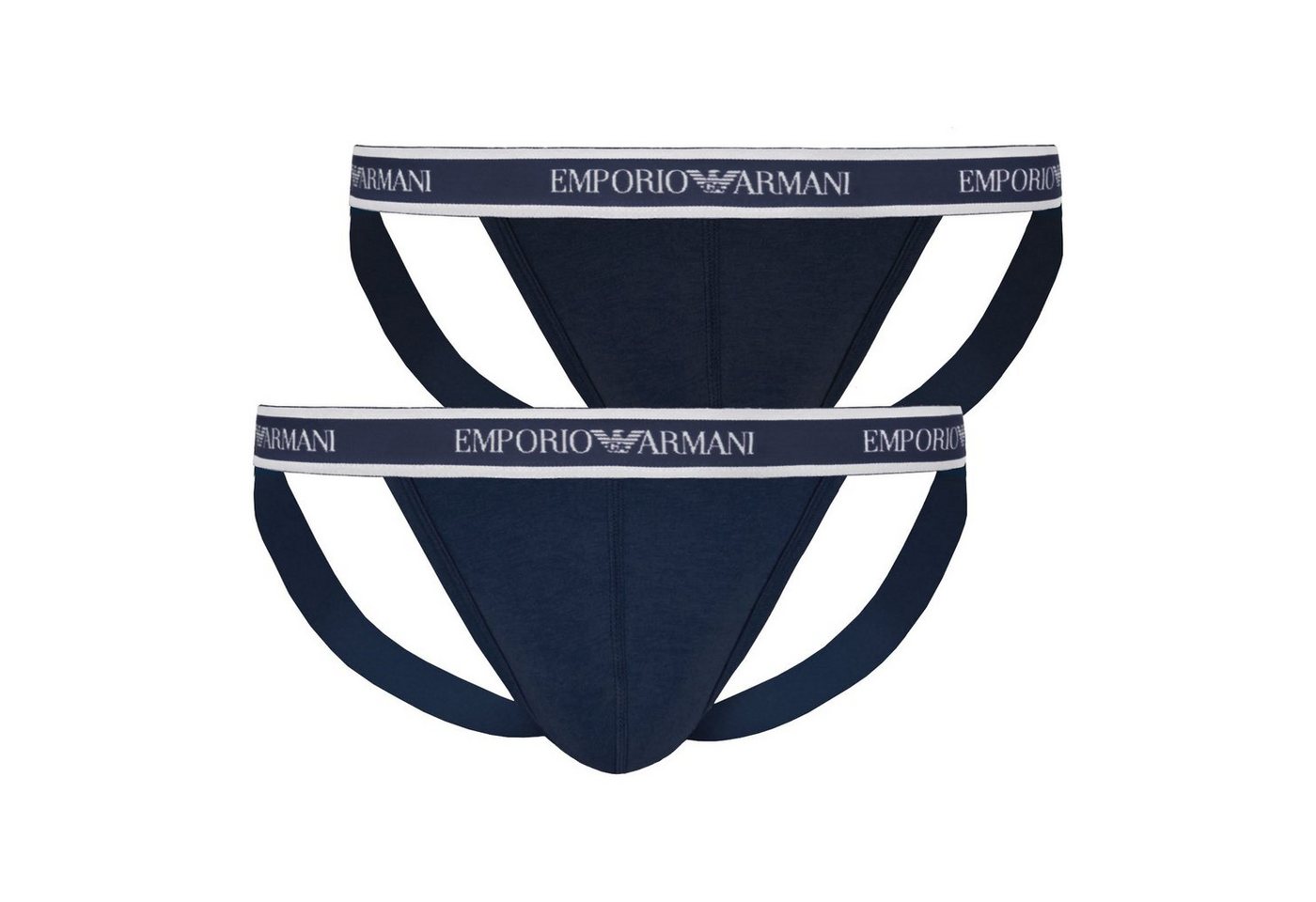 Emporio Armani String Jockstraps Stretch Cotton (2-St) mit doppelt verarbeitetem Frontbereich von Emporio Armani