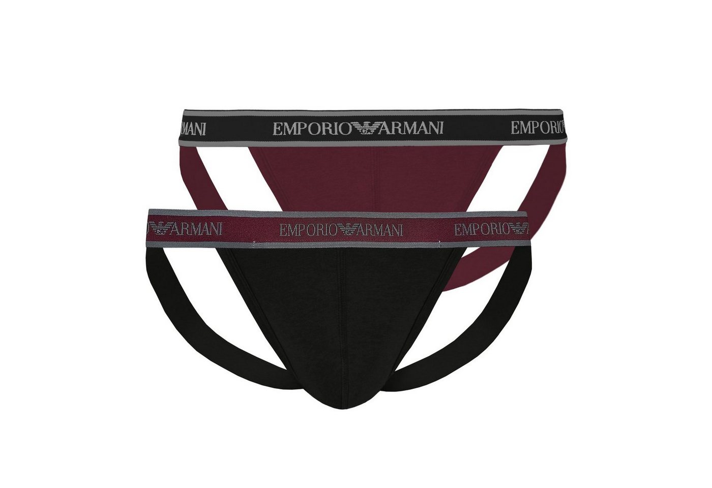 Emporio Armani String Jockstraps Stretch Cotton (2-St) mit doppelt verarbeitetem Frontbereich von Emporio Armani