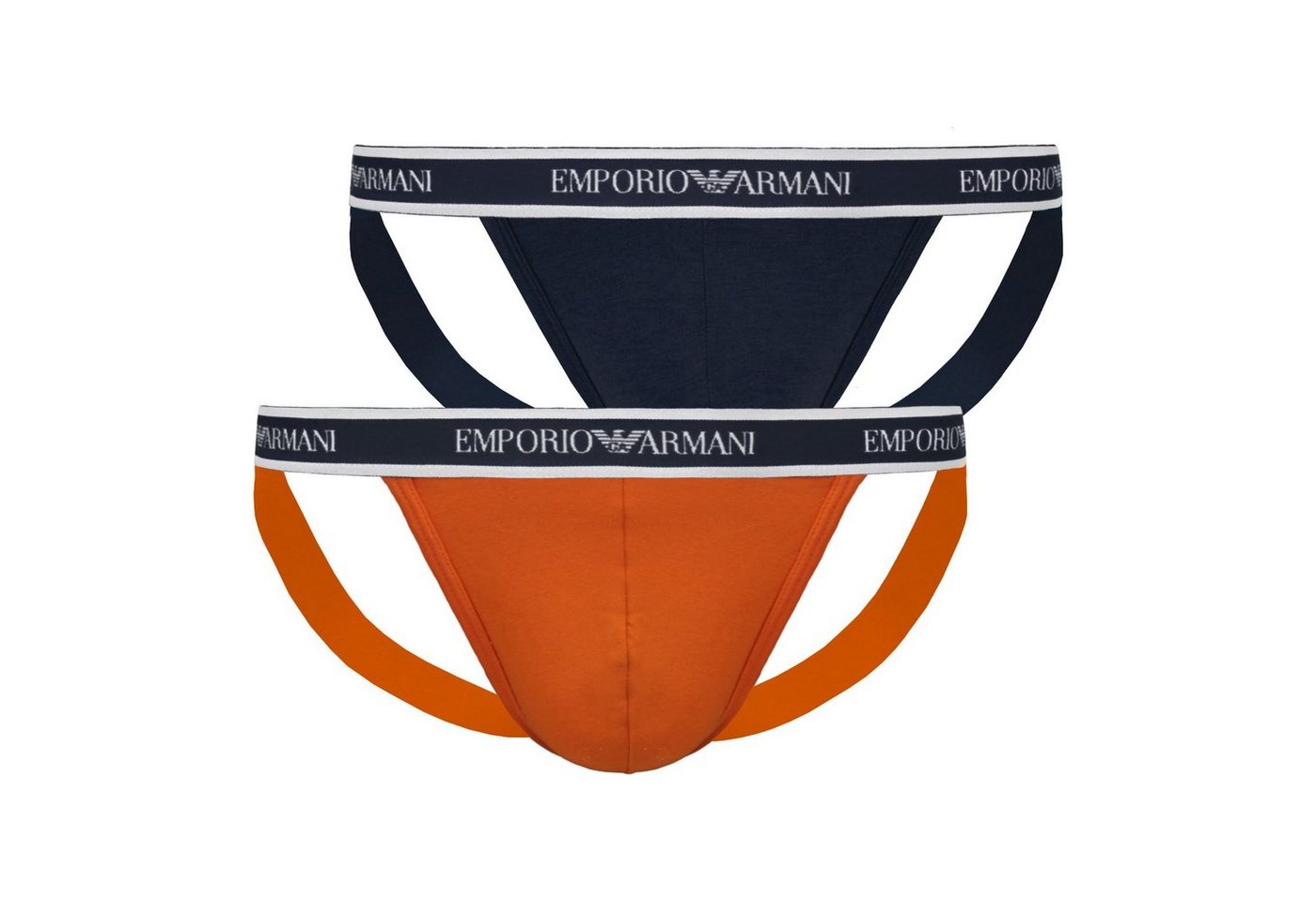 Emporio Armani String Jockstraps Stretch Cotton (2-St) mit doppelt verarbeitetem Frontbereich von Emporio Armani