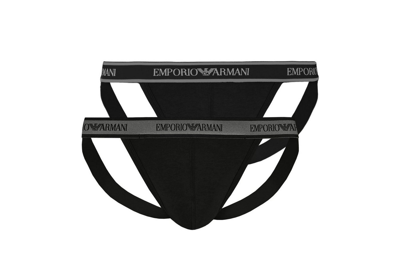 Emporio Armani String Jockstraps Stretch Cotton (2-St) mit doppelt verarbeitetem Frontbereich von Emporio Armani