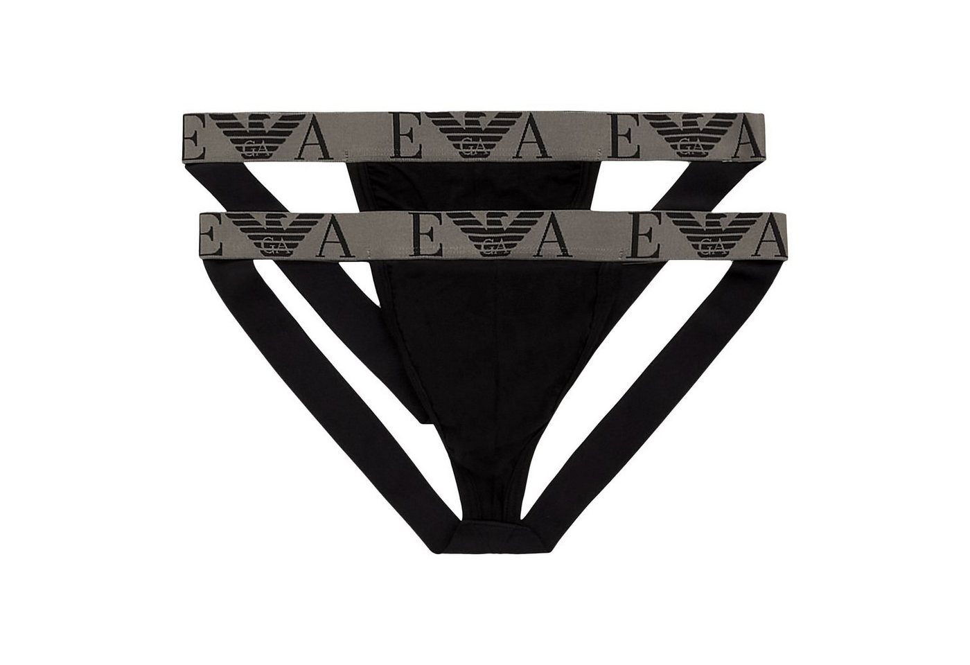 Emporio Armani String Jockstraps Stretch Cotton (2-St) mit doppelt verarbeitetem Frontbereich von Emporio Armani