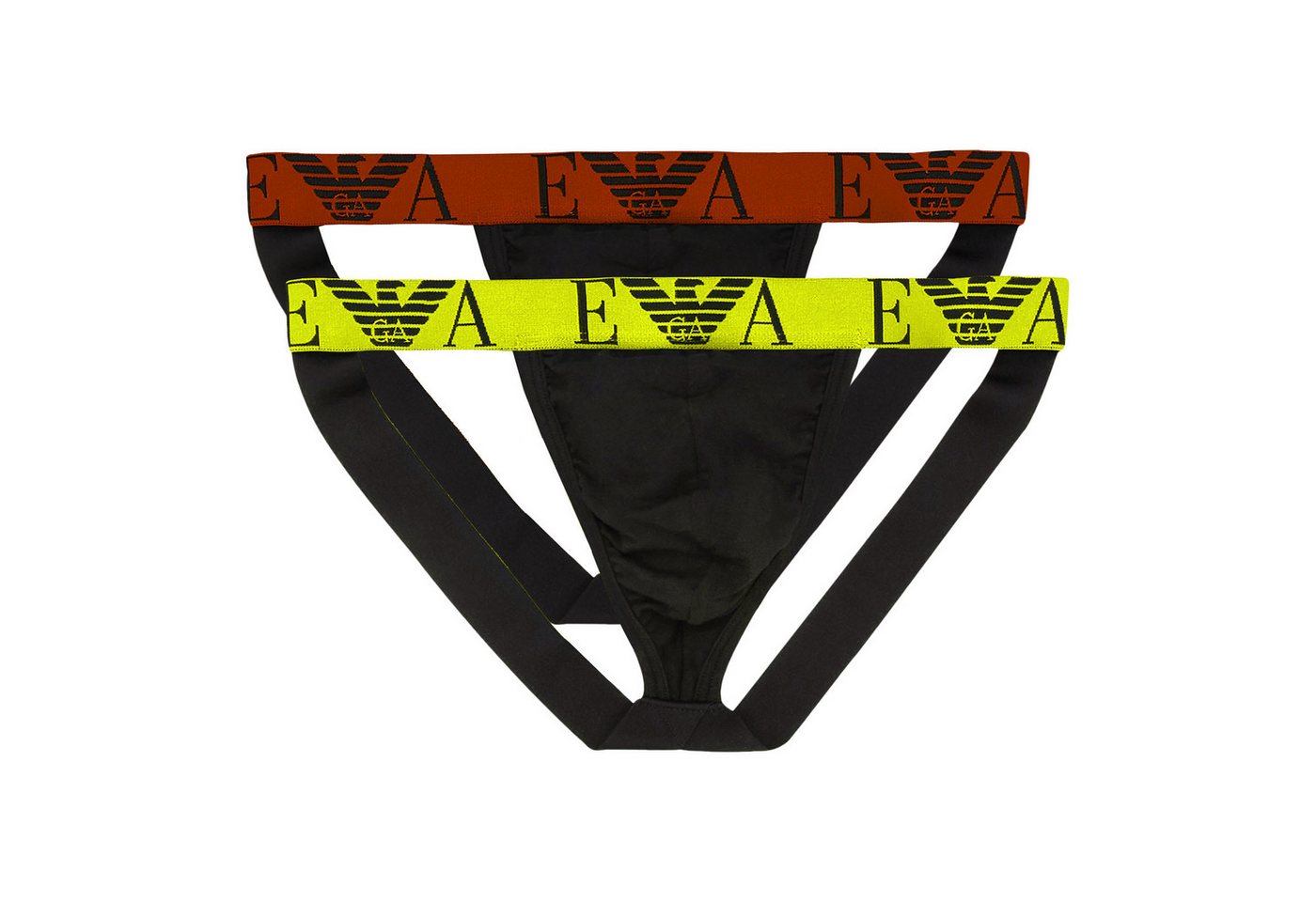 Emporio Armani String Jockstraps Stretch Cotton (2-St., 2er Pack) mit umlaufendem Markenlogo am Bund von Emporio Armani