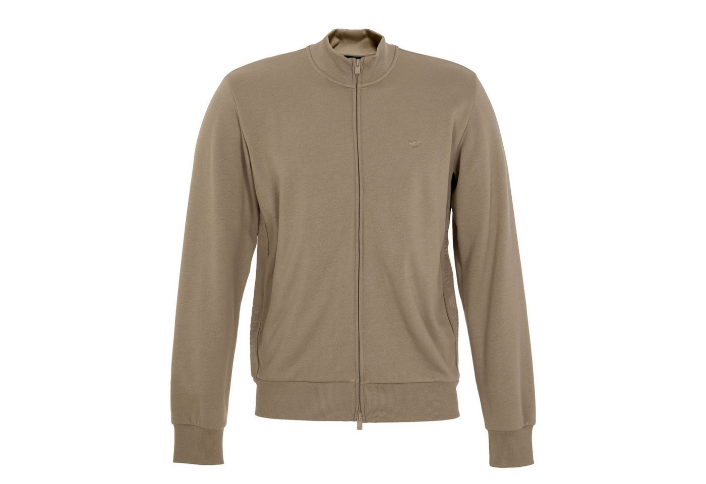Emporio Armani Sweatjacke Felpa Loungewear mit Ripp-Stehkragen von Emporio Armani