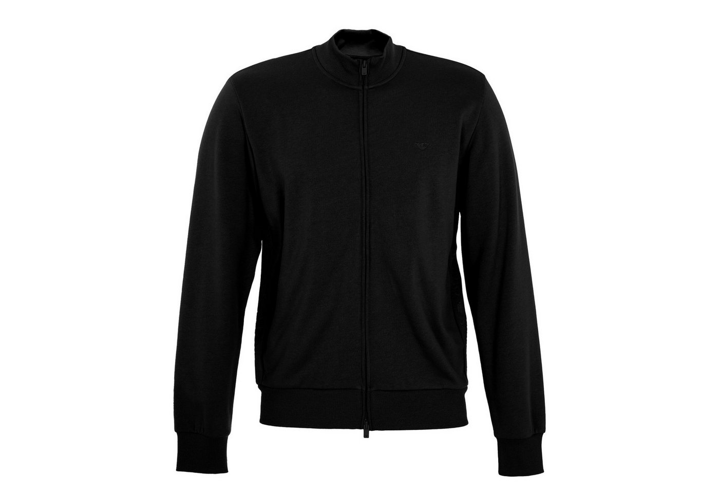 Emporio Armani Sweatjacke Felpa Loungewear mit Ripp-Stehkragen von Emporio Armani