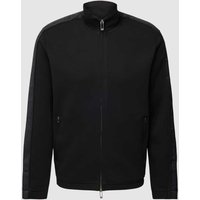 Emporio Armani Sweatjacke mit Label-Kontraststreifen in Black, Größe L von Emporio Armani